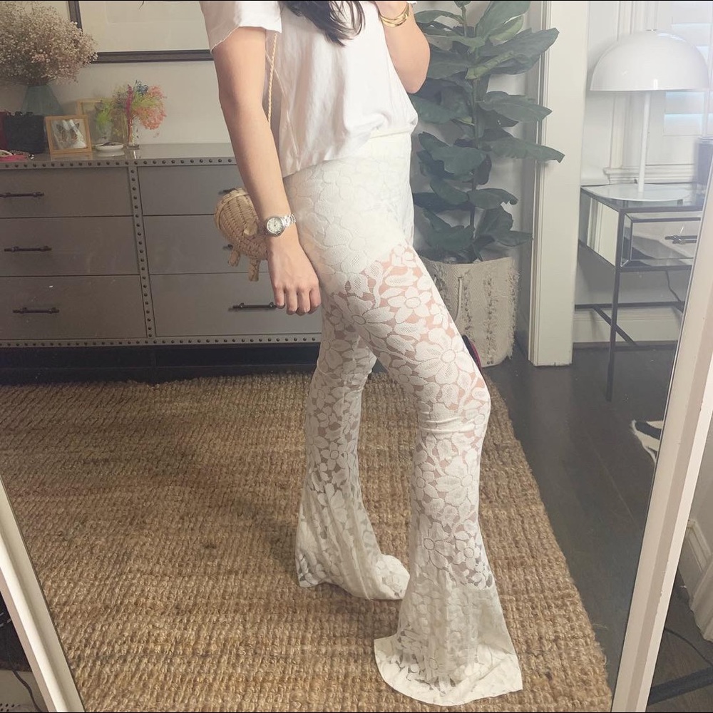 show me your mumu ivory bell bottoms